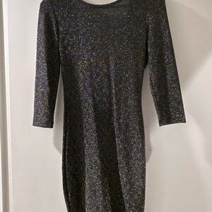 Black Glitter Dress